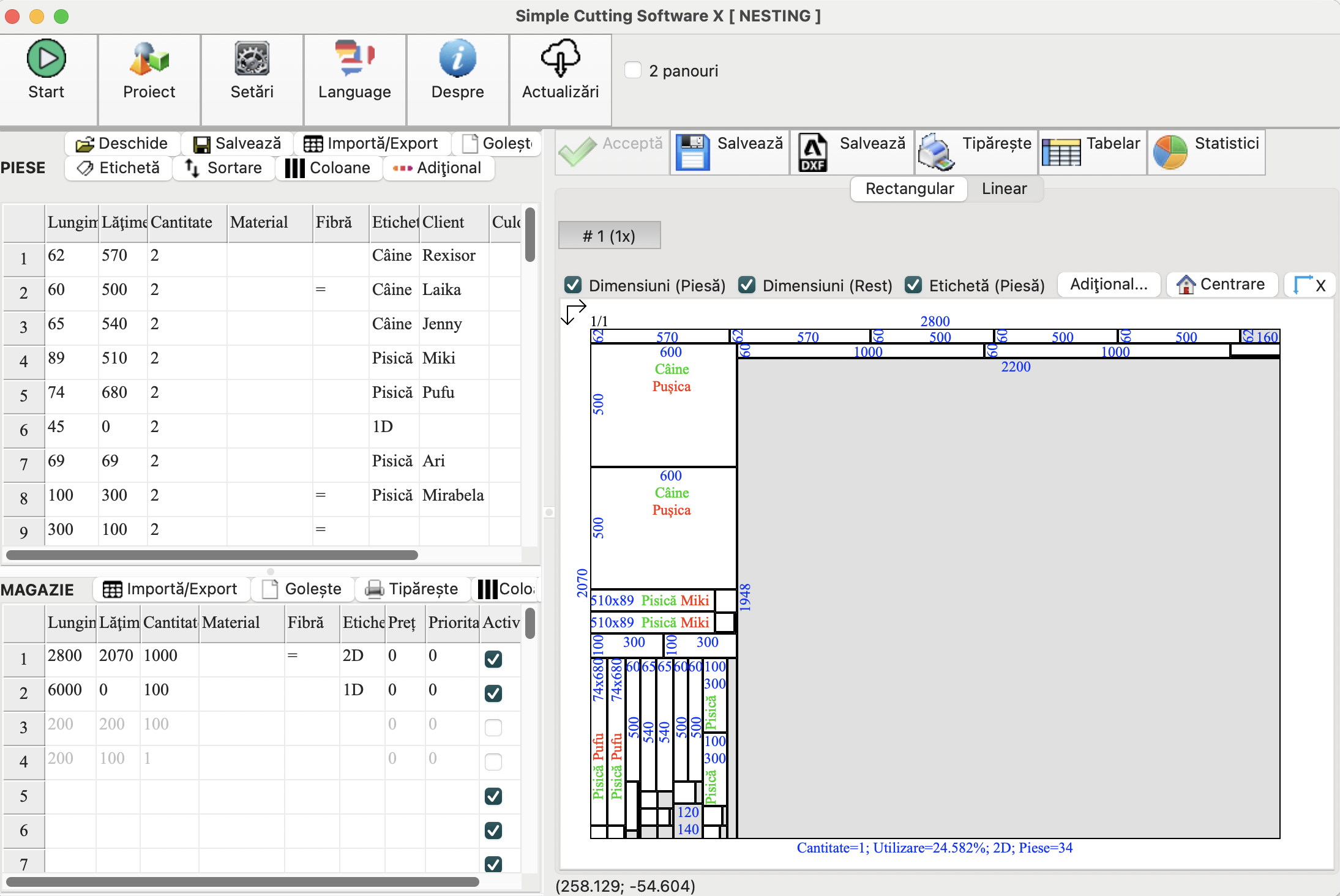 simple cutting software x ro